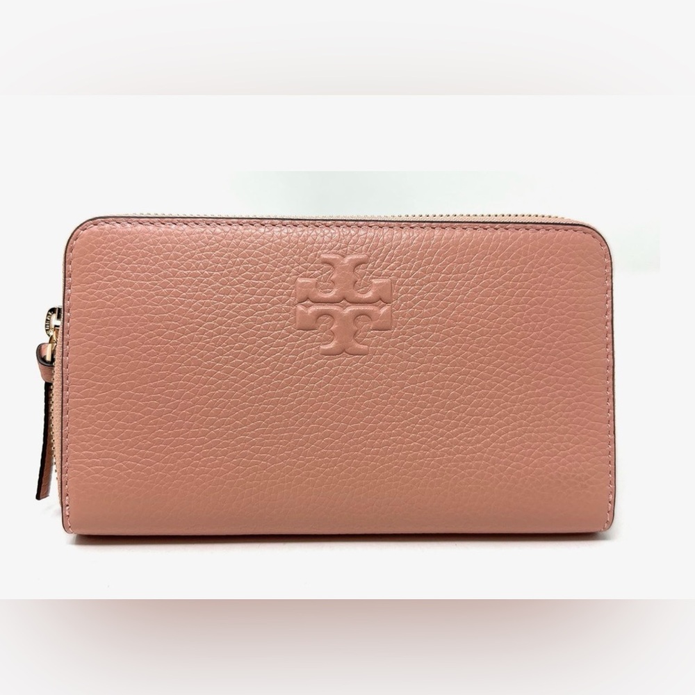 NWT Tory Burch Rose Pink Moon Thea Zip  Continental Wallet with Card Holder - Picture 2 of 8
